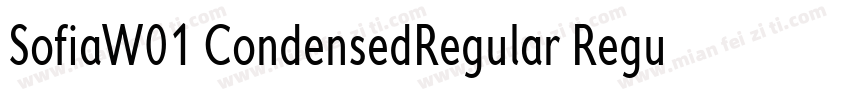 SofiaW01 CondensedRegular Regular字体转换